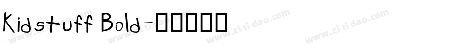 Kidstuff Bold字体转换